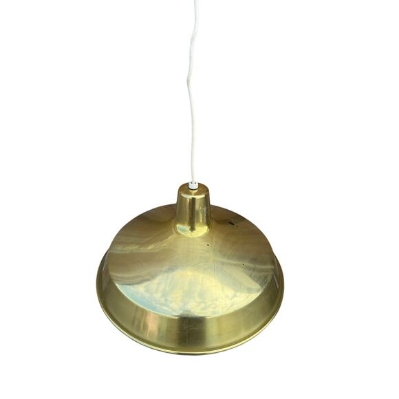 ✨ Vintage Mid-Century Industrial Brass Pendant Light Fixture Hanging Lamp - Picture 2 of 6
